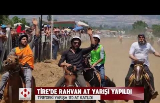 Tire'de rahvan atlar kıyasıya yarıştı